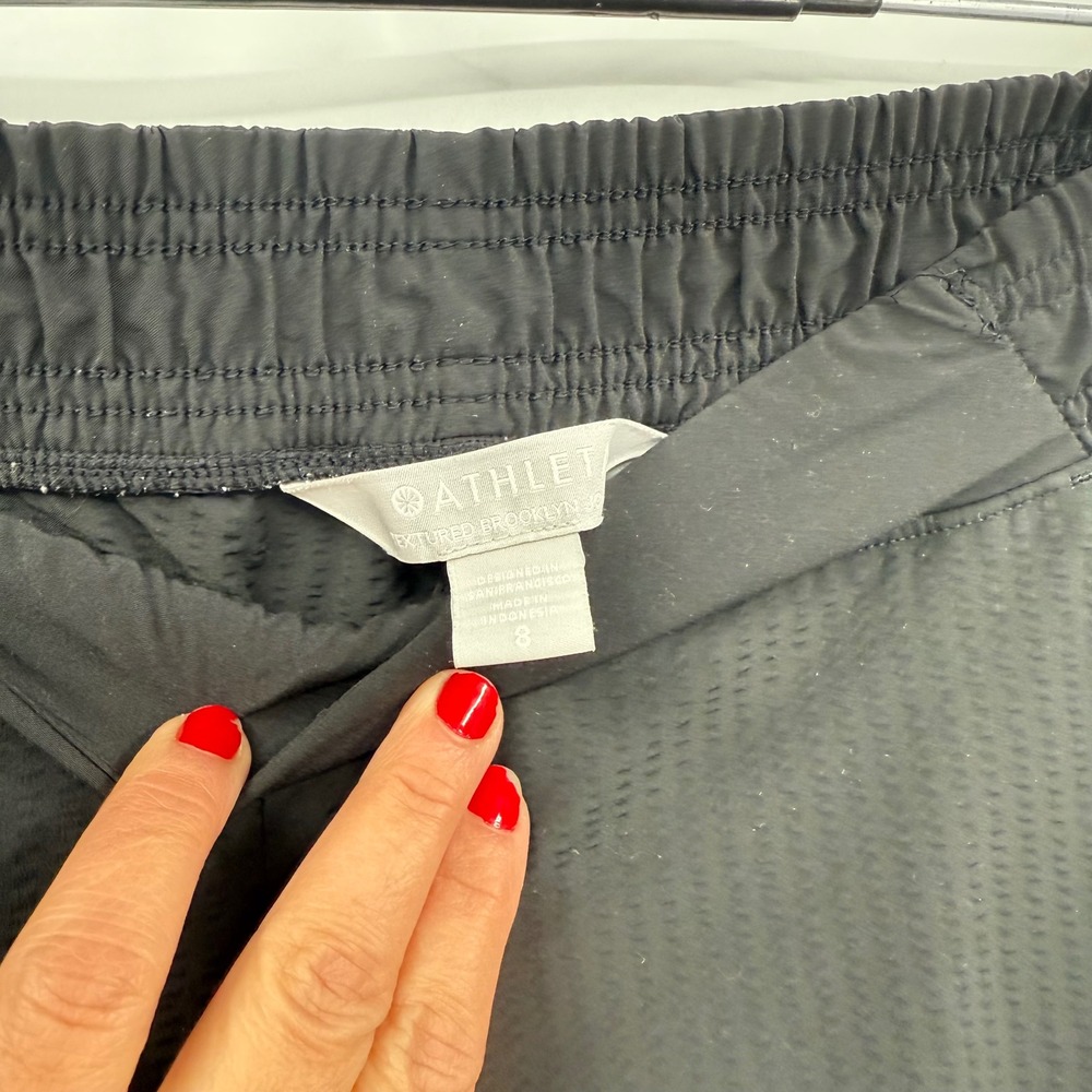 Athleta Textured Brooklyn Jogger Pants Black Womens Size 8 Athletic Casual - Picture 3 of 11